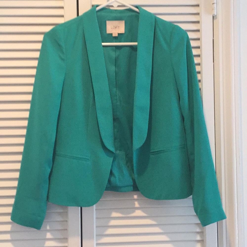Loft petite beautiful foam green blazer